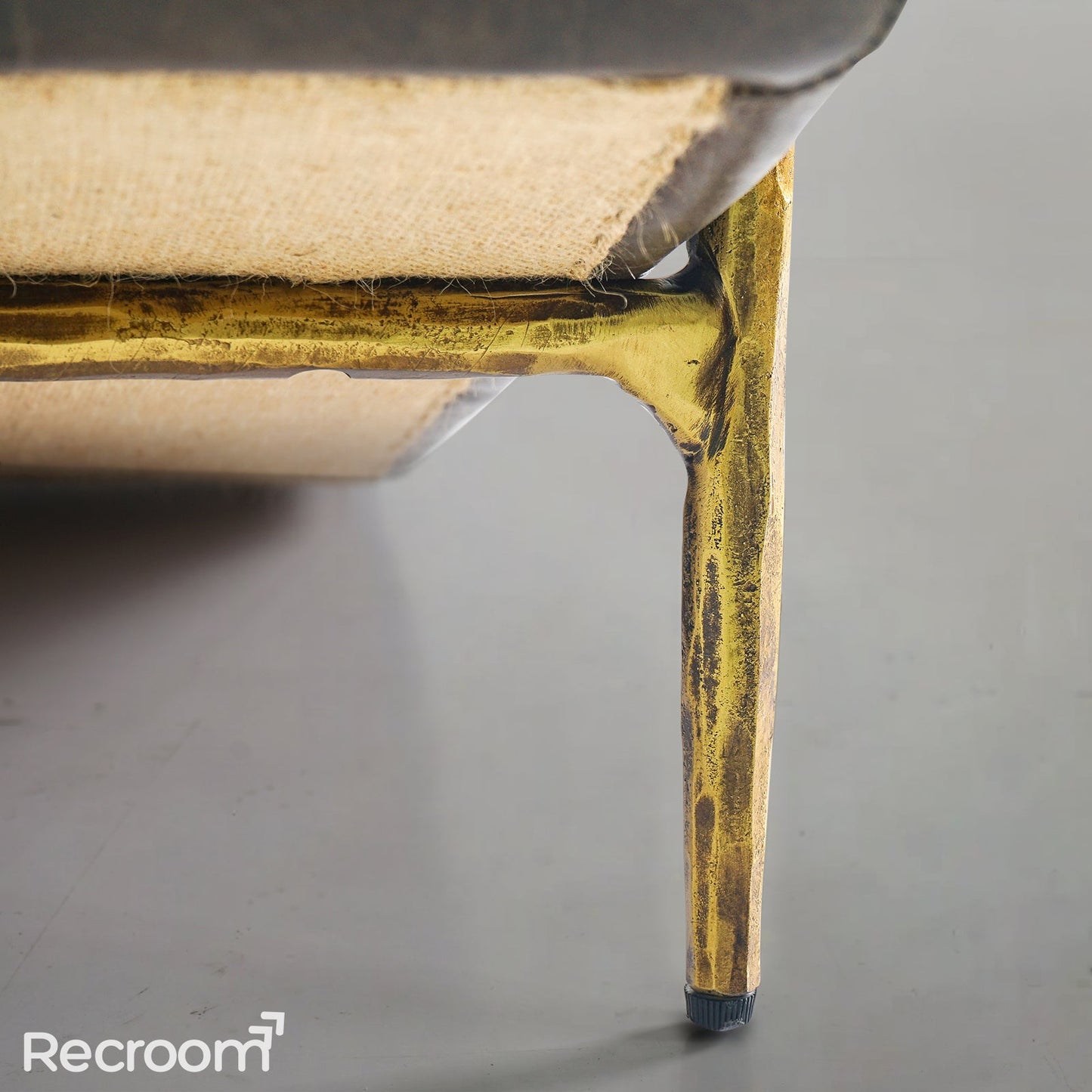 Thaddeo Genuine Brown Leather Accent Chair