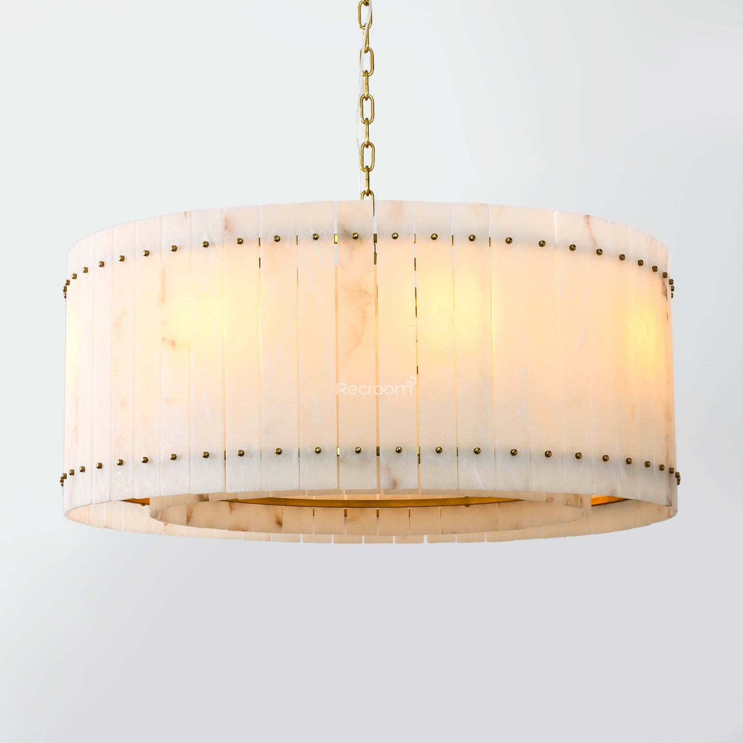 San Marconer Alabaster Round Chandelier 37‘’