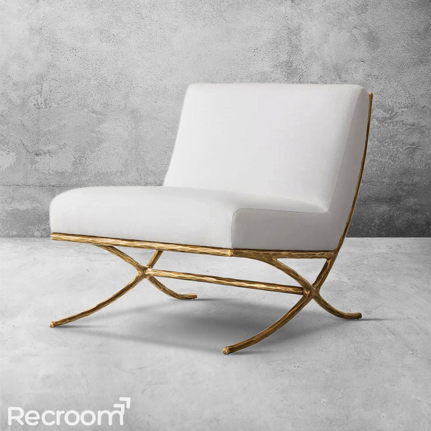 Thaddeo X-base Leather Slipper Chair