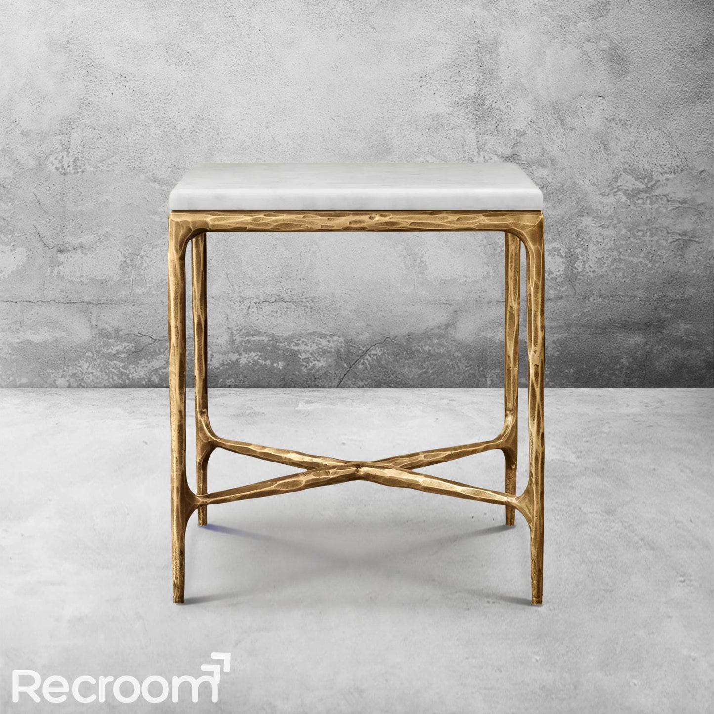 Thaddeo Marble Square Side Table 18" 22"