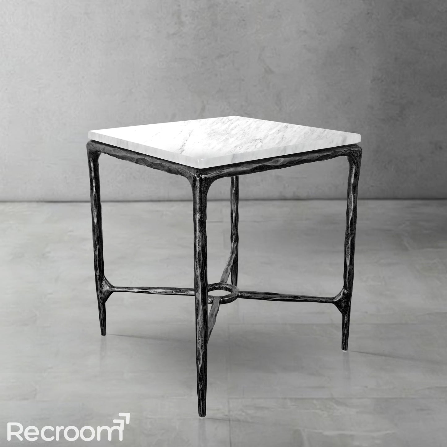 Thaddeo Marble Square Side Table 18" / 22" Overhang O