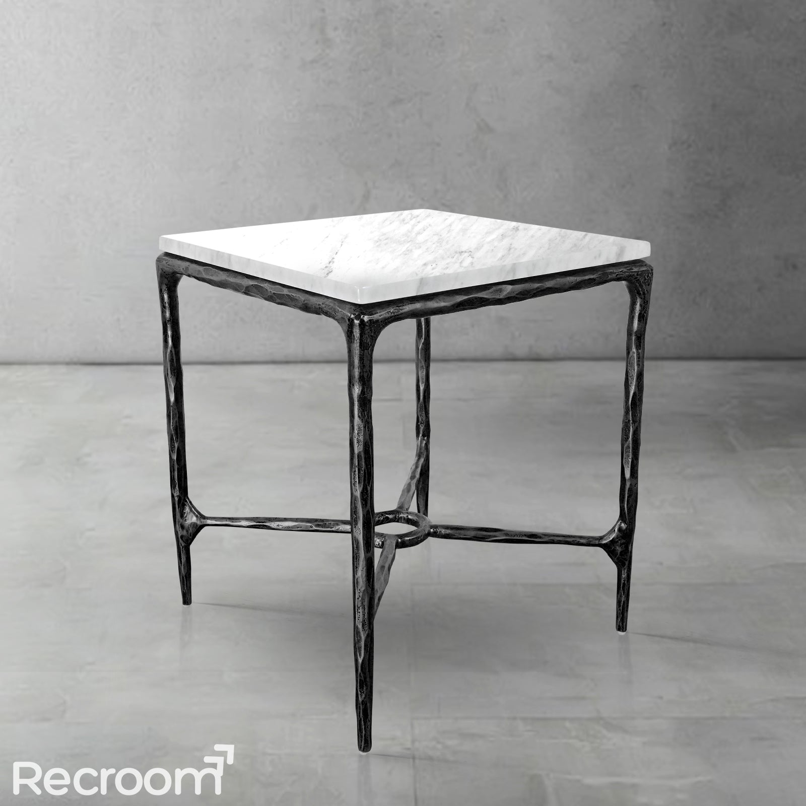 Thaddeo Marble Square Side Table 18" / 22" Overhang O