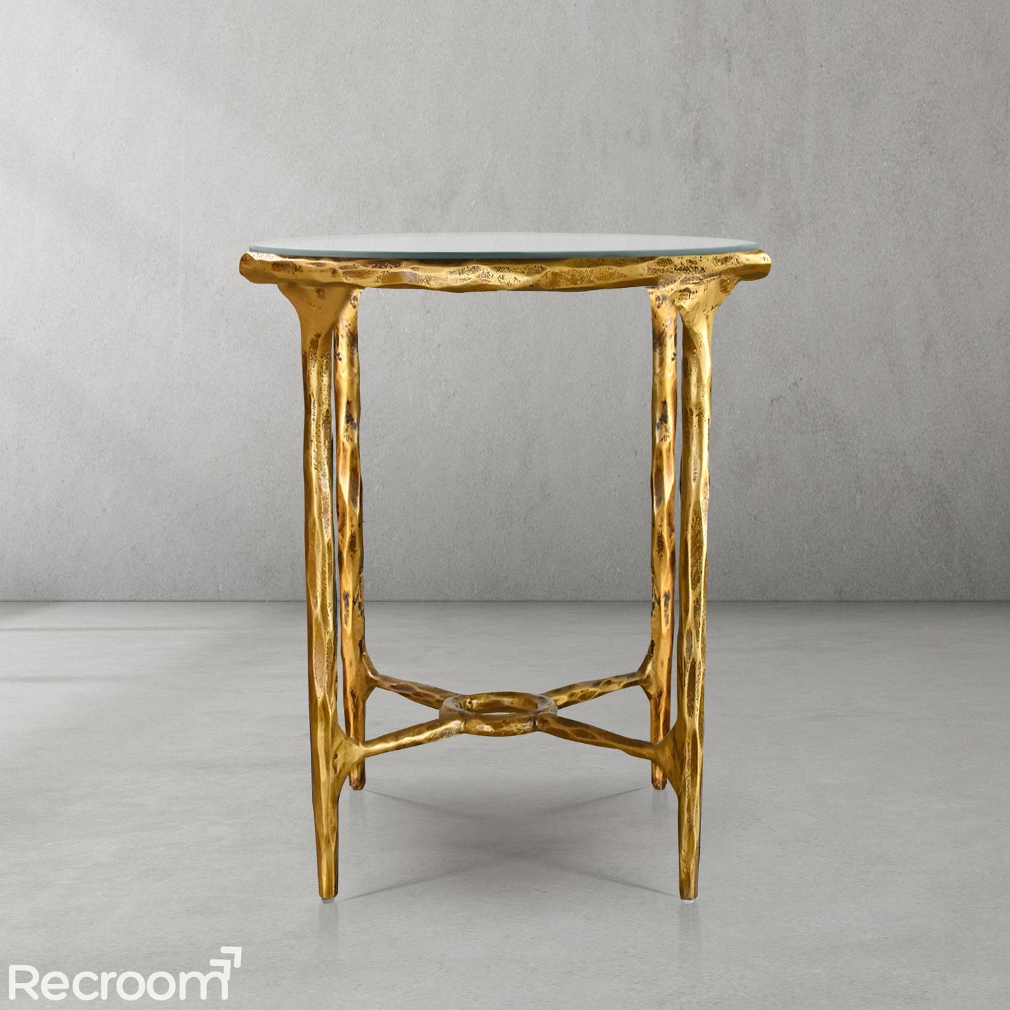 Thaddeo Round Glass Side Table