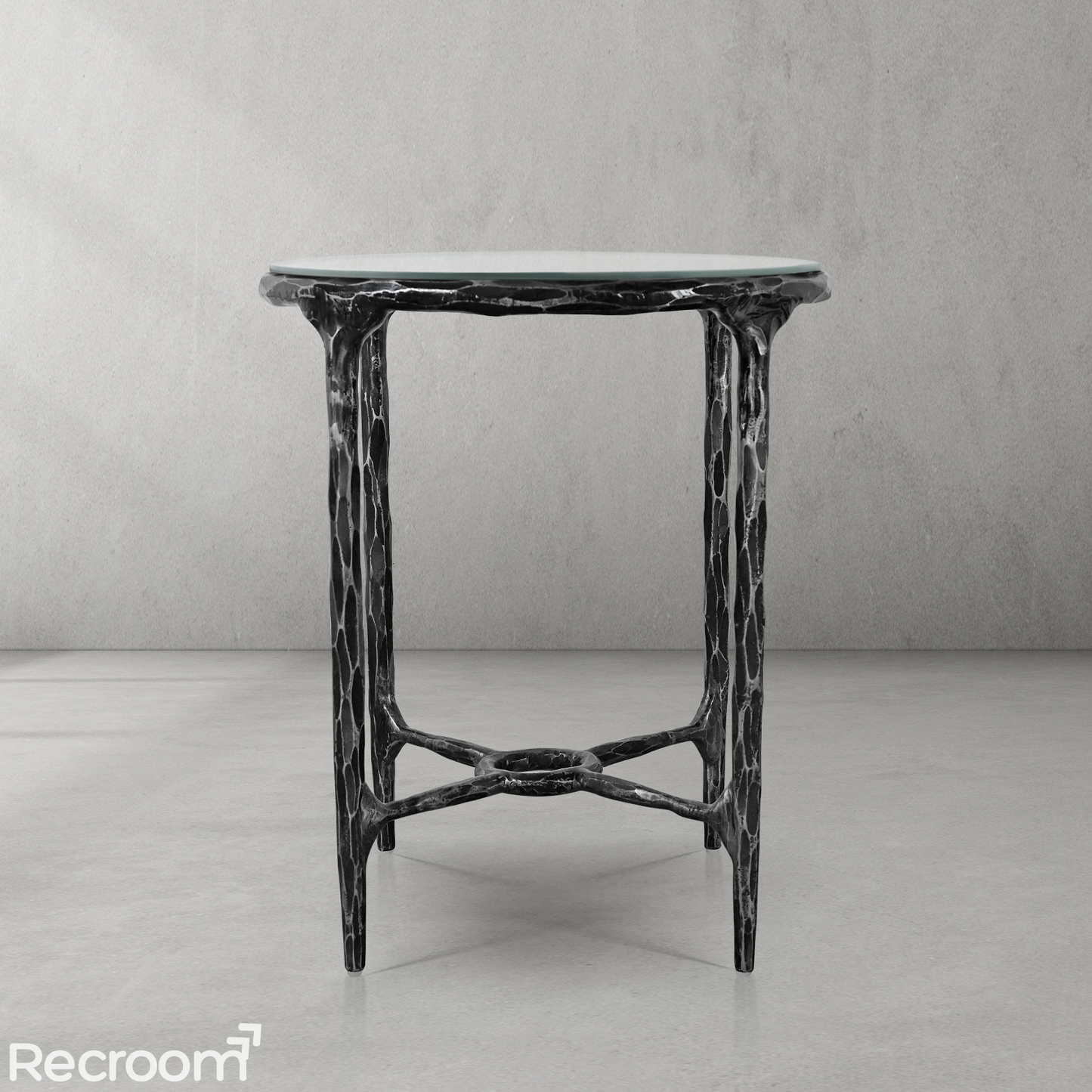 Thaddeo Round Glass Side Table