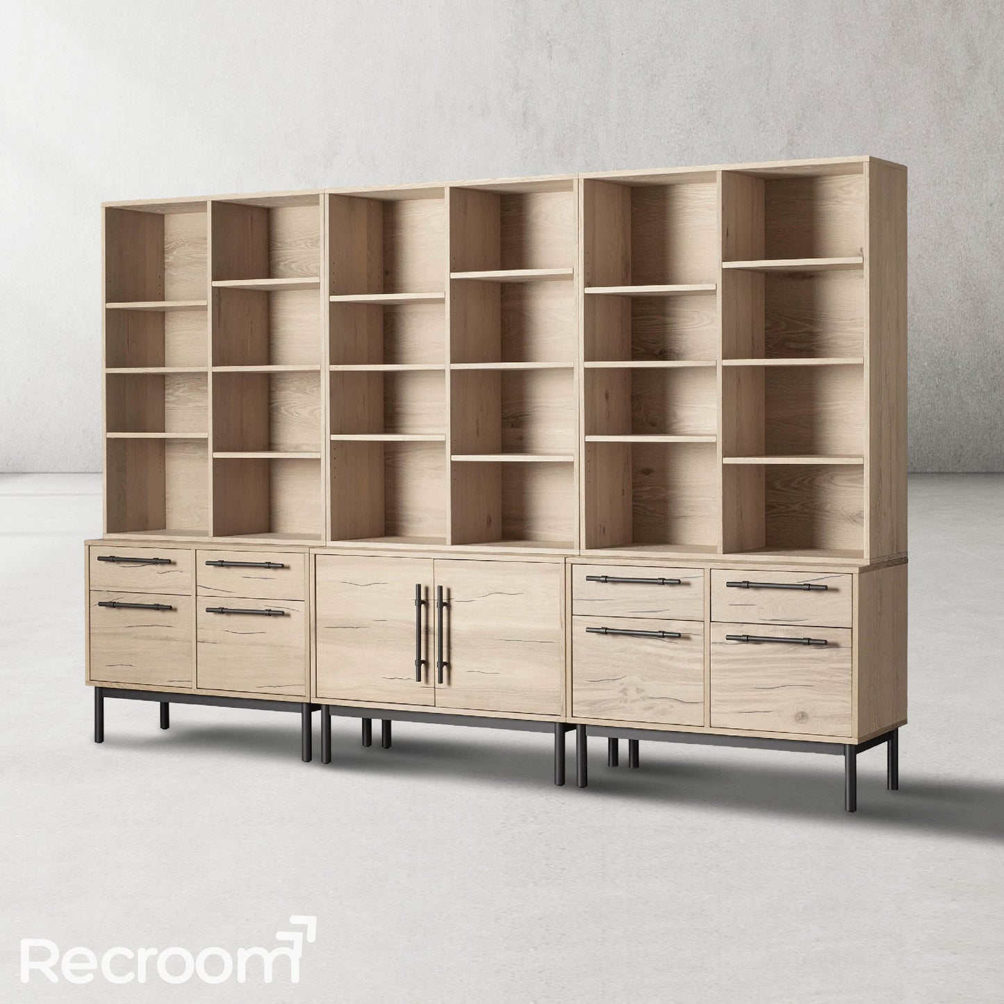 Sullivo Modular Triple Bookcase File