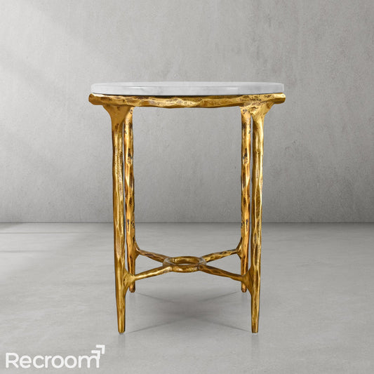 Thaddeo Round Marble Side Table 18" 22"