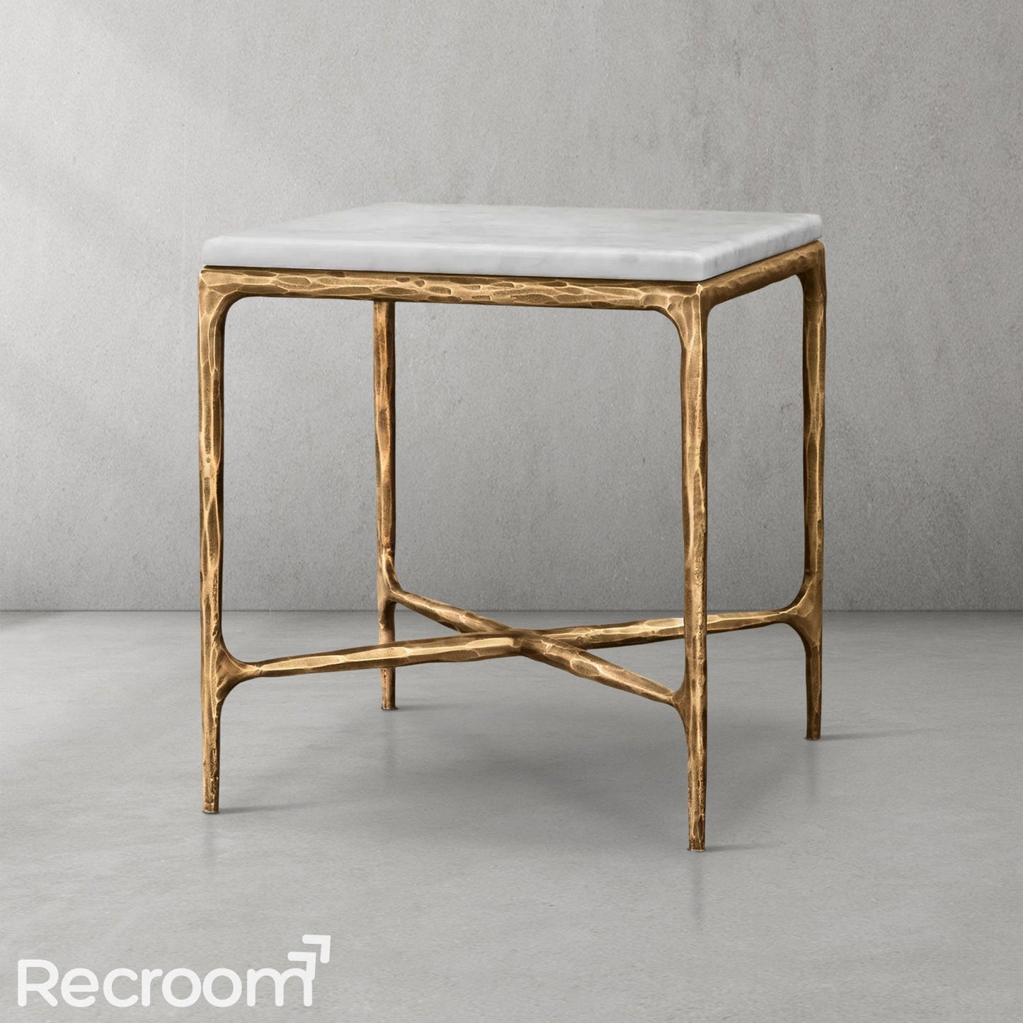 Thaddeo Marble Square Side Table 18" 22"