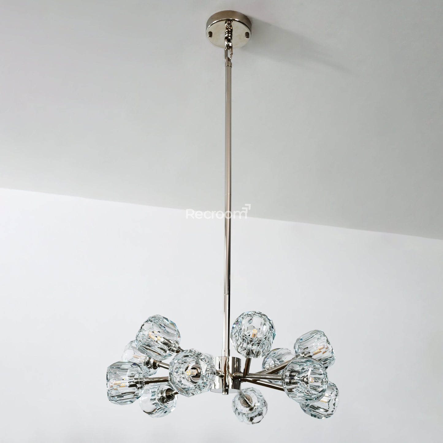 Boulew Crystal Glass Round Chandelier 24"