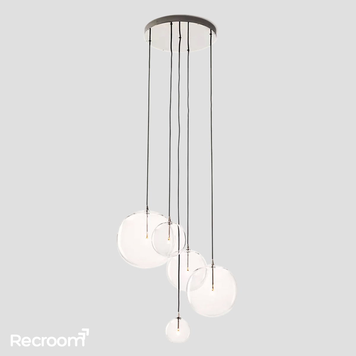 Glass Global Mobile Cluster Chandelier 28"