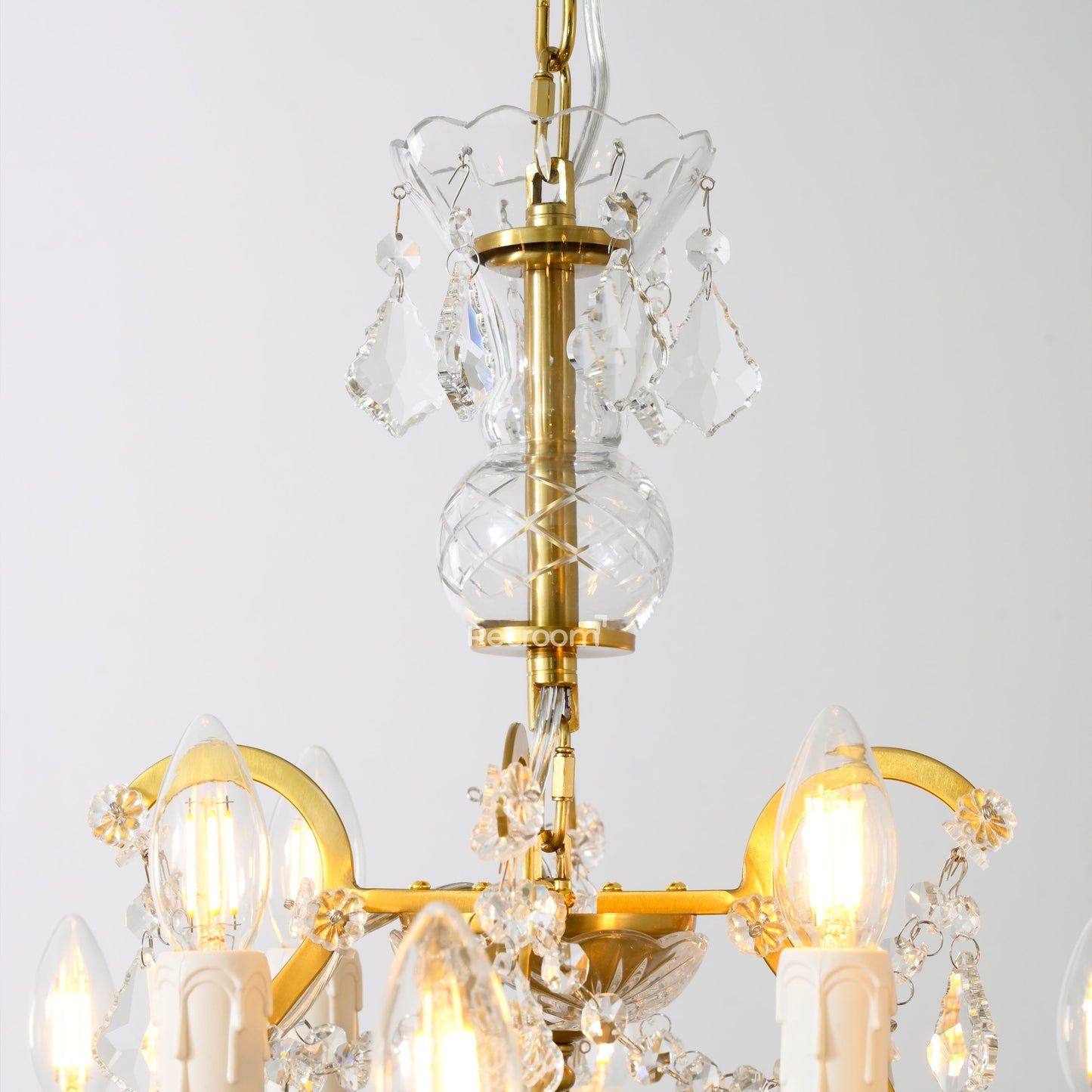 Rococonut Crystal Outdoor Chandelier 28”