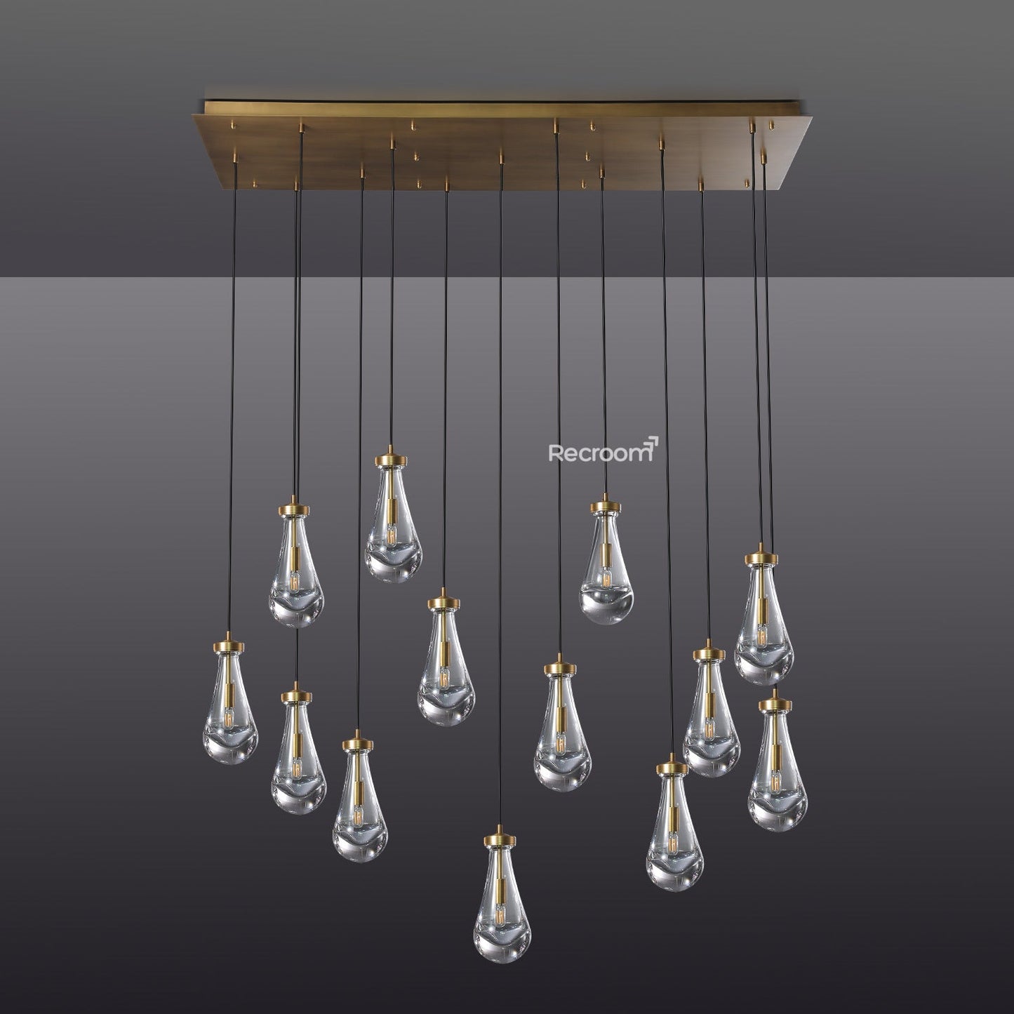 Raindrop Linear Chandelier 54"