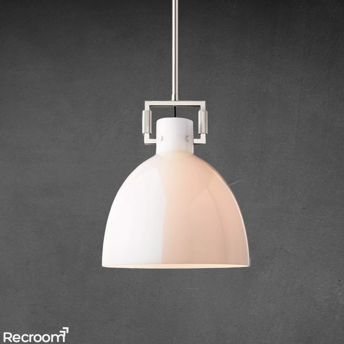 Machenist Milk Glass Cloche Pendant 10" 14" 18"