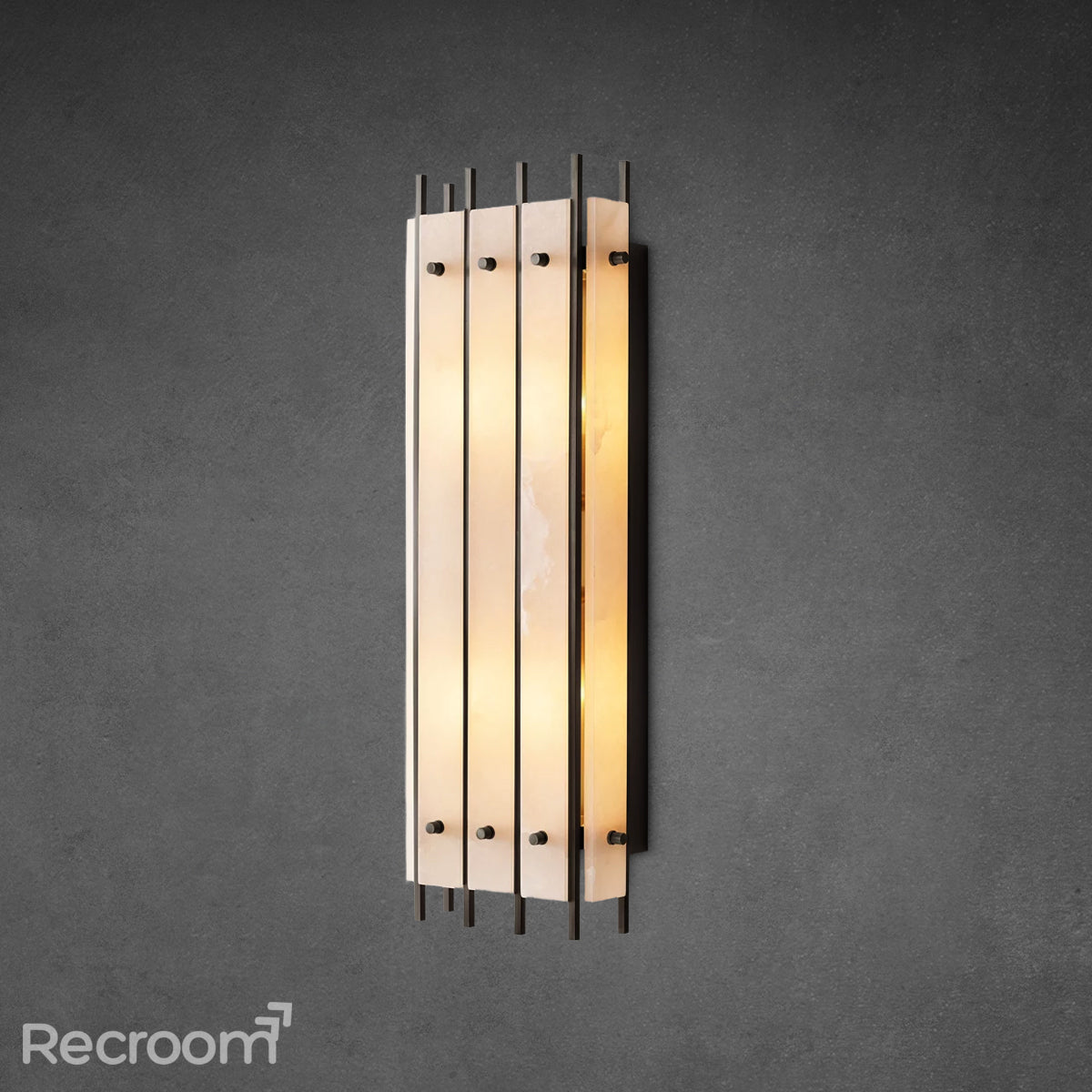 San Marconer Alabaster Grand Rectangular Sconce 26"