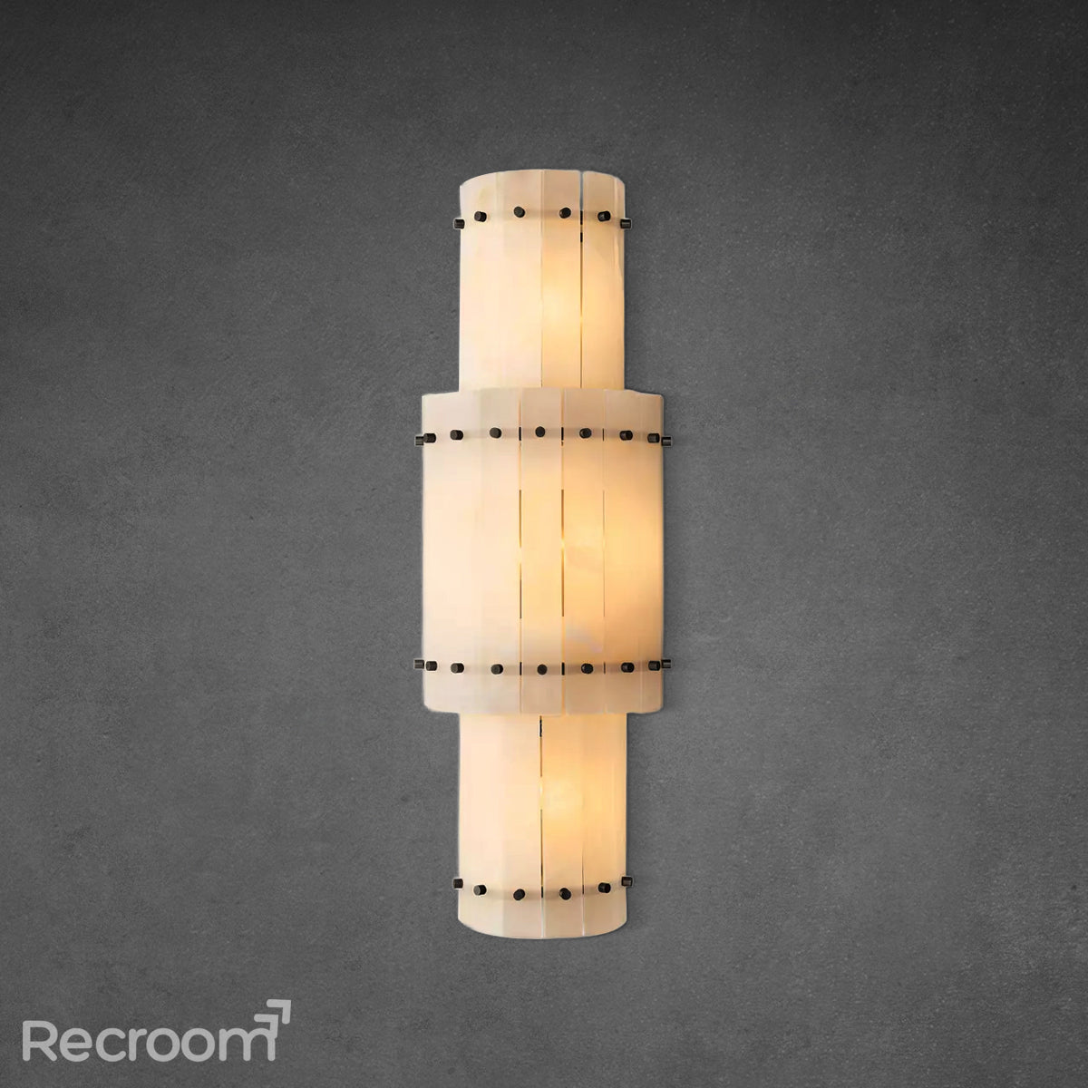 San Marconer Alabaster Grand Round Sconce