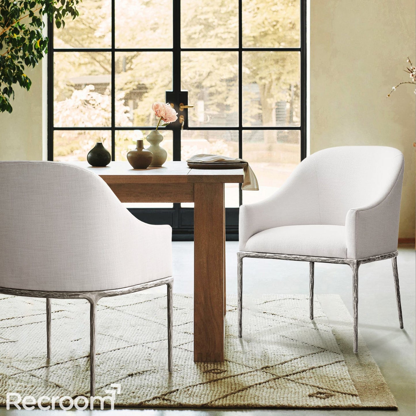 Thaddeo Slope Fabric Dining Armchair