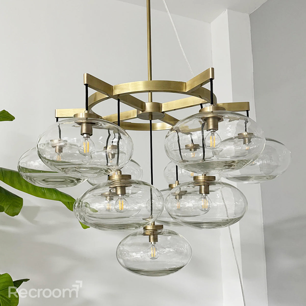 Cabretten Clear Glass Round Chandelier 36"