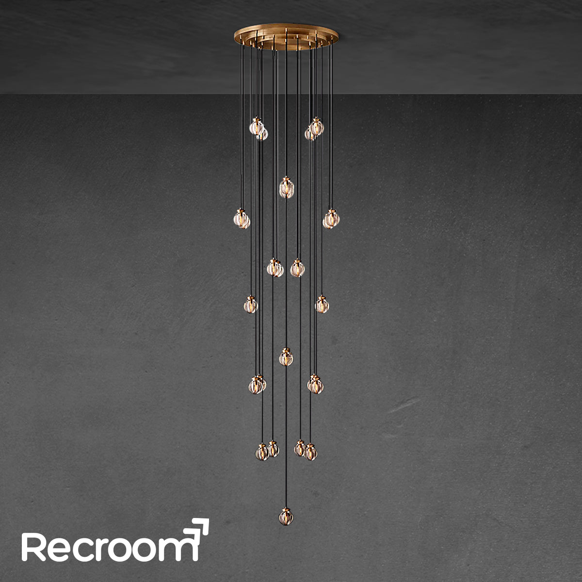 Pearli Round Chandelier 38"