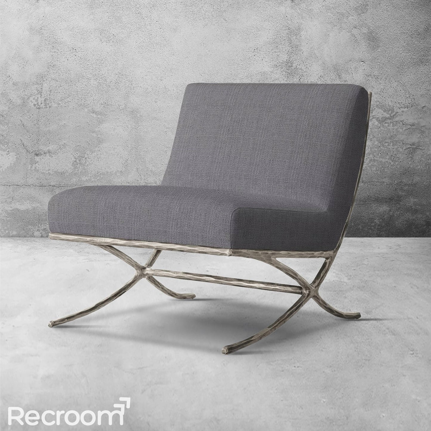 Thaddeo X-base Leather Slipper Chair