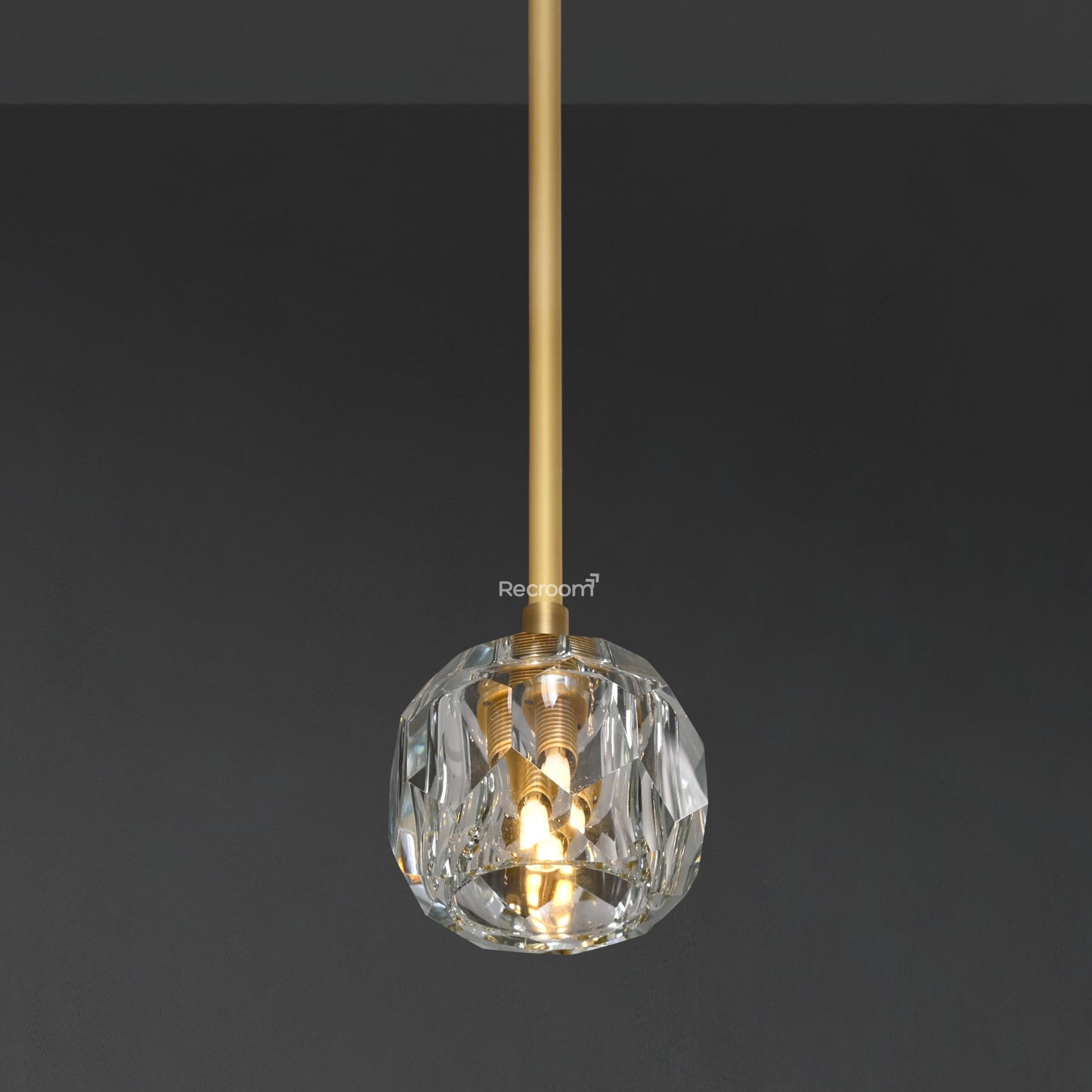 Boulew Crystal Glass Rod Pendant 5"