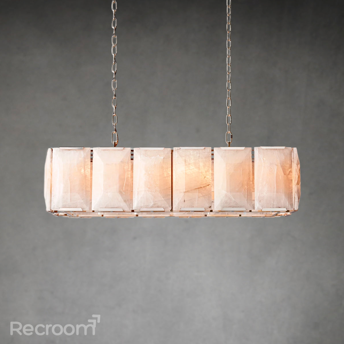 Harllow Calcite Rectangular Chandelier 42"