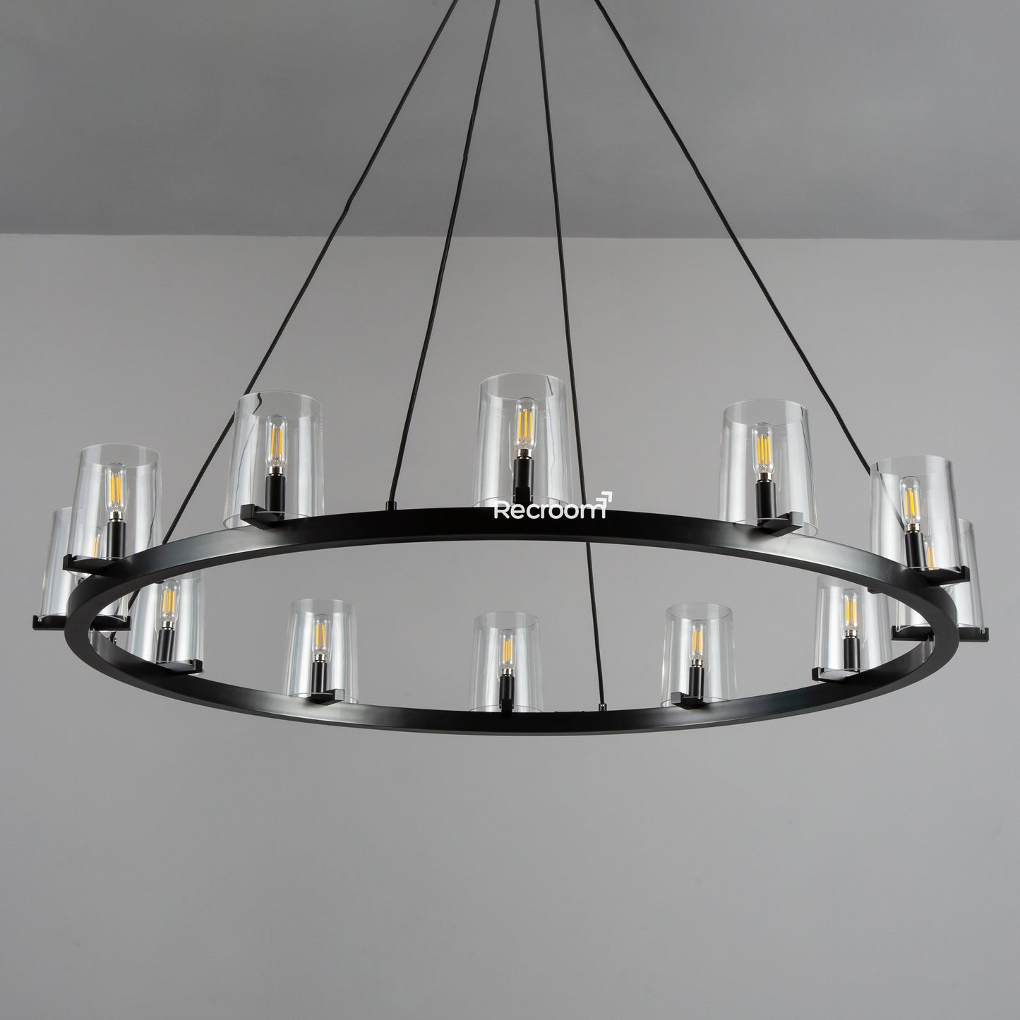 Pauillyc Clear Glass Round Chandelier 36" 48" 60"