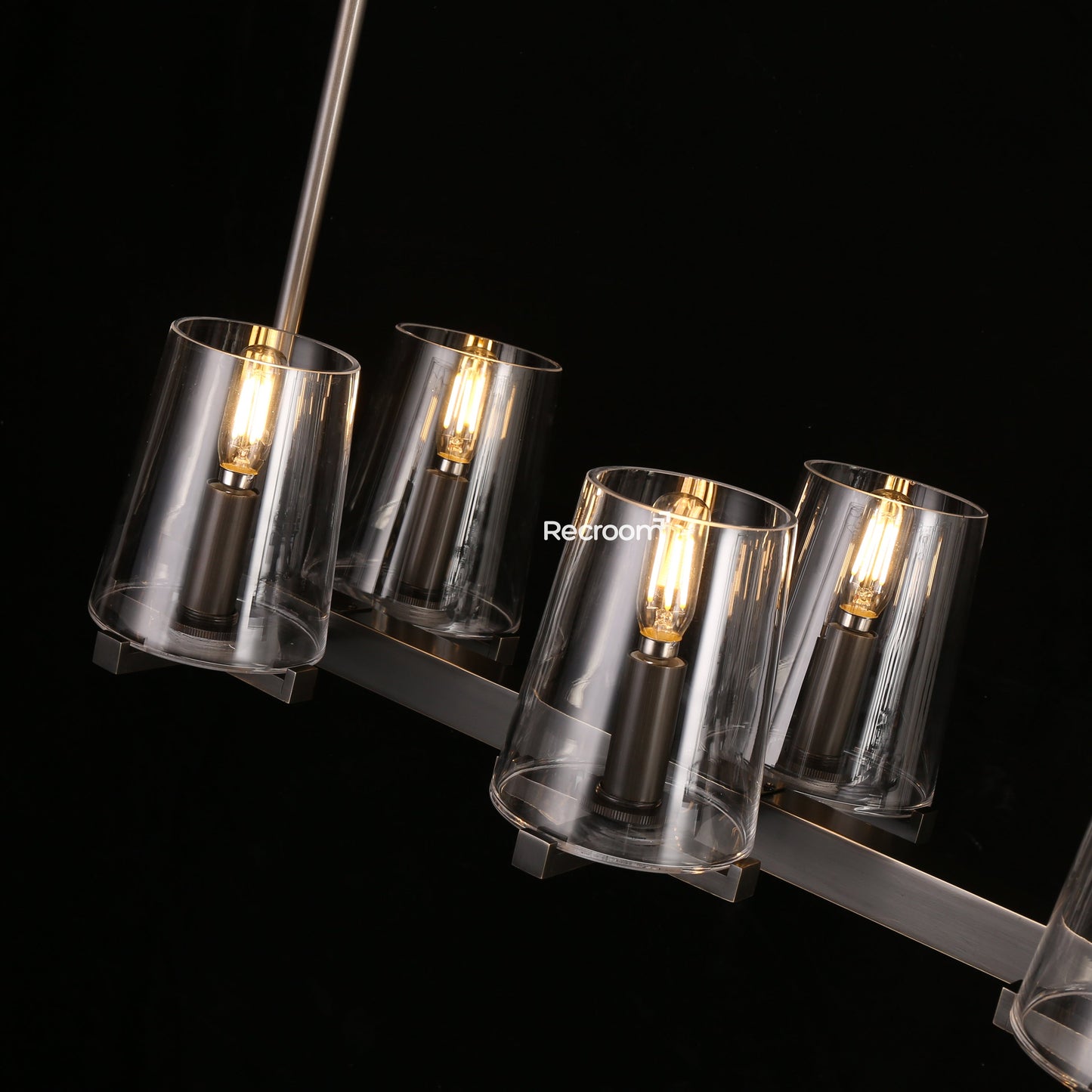 Pauillyc Clear Glass Linear Chandelier 49" 60"