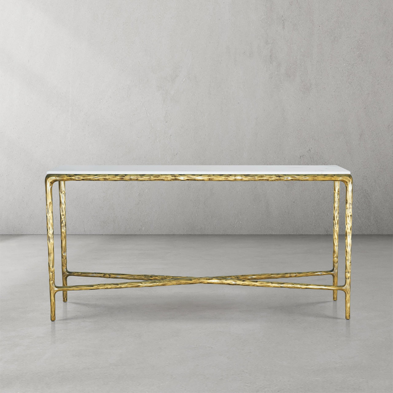 Thaddeo Rectangle Marble Console 60" 72"