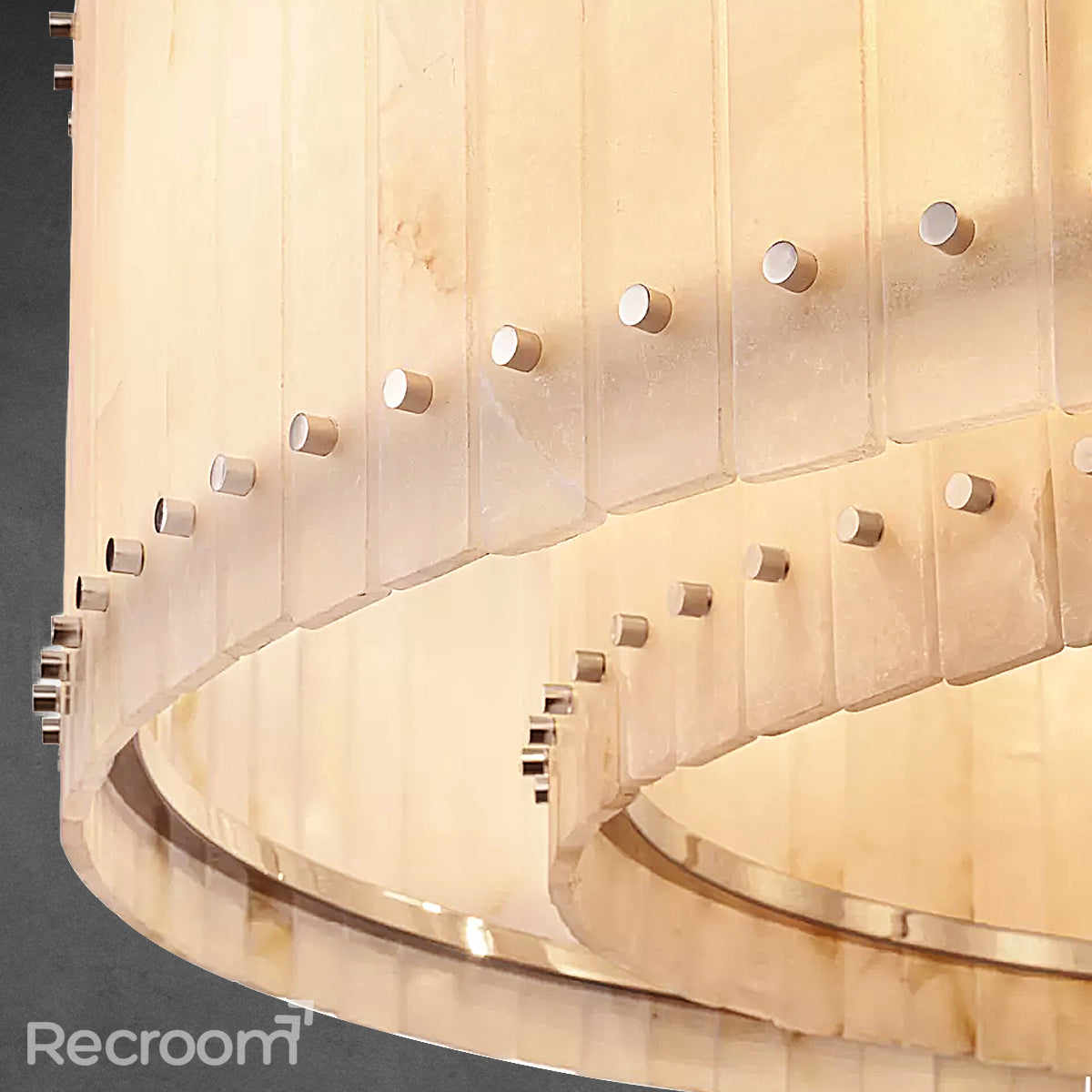 San Marconer Alabaster Round Tiered Chandelier 60"