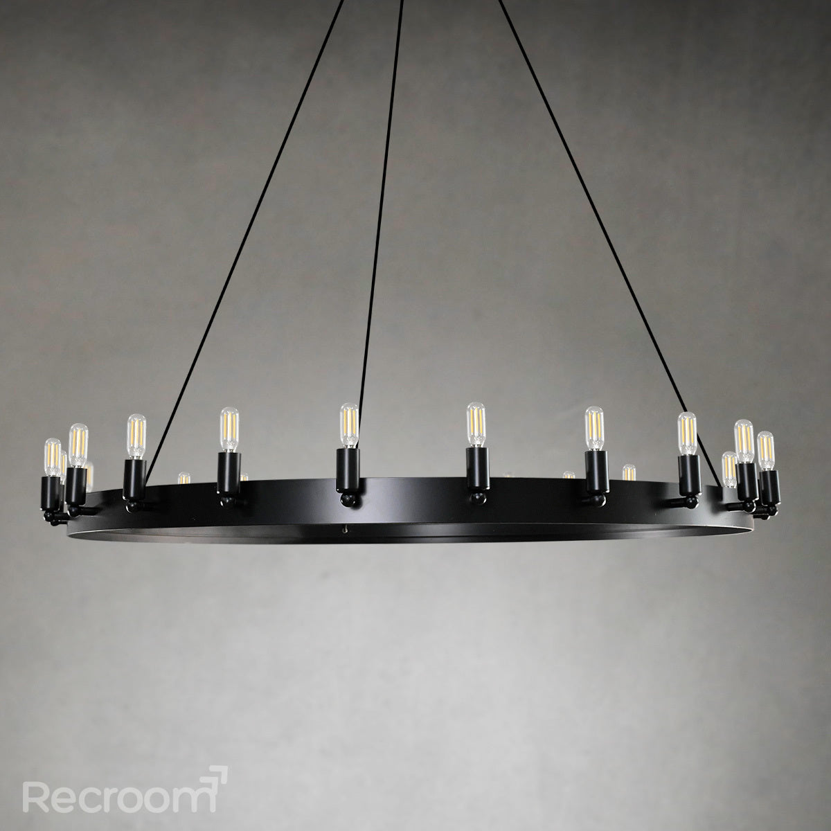 Caminon Vintage Filament Round Chandelier 50"