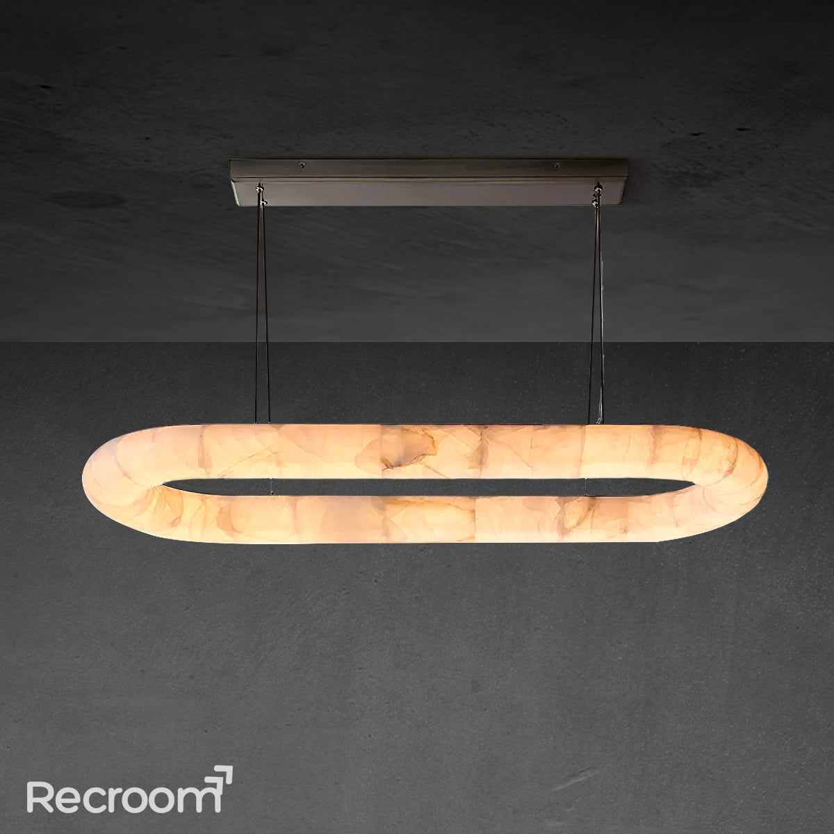 Rivager Lisse Oval Chandelier 57"