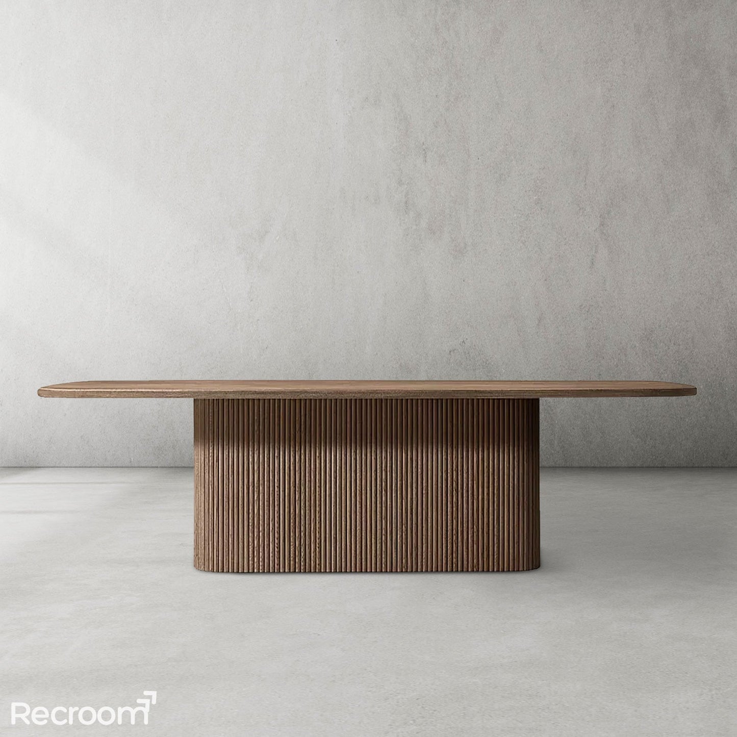 Muelho Pedestal Rectangular Wood Dining Table
