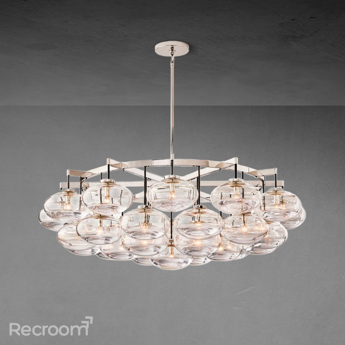 Cabretten Clear Glass Round Chandelier 60"