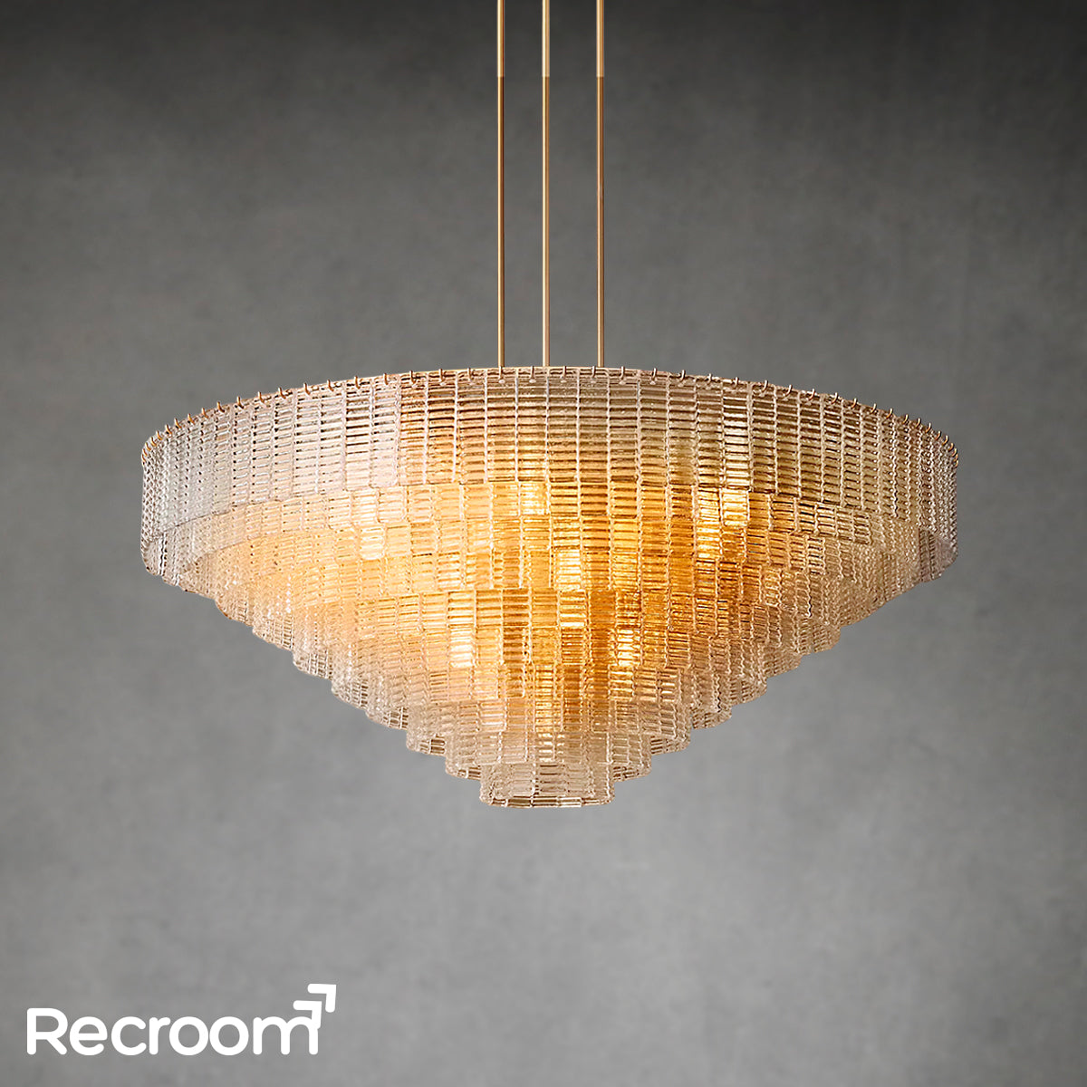 Sirena Clear Glass Round Chandelier 65"