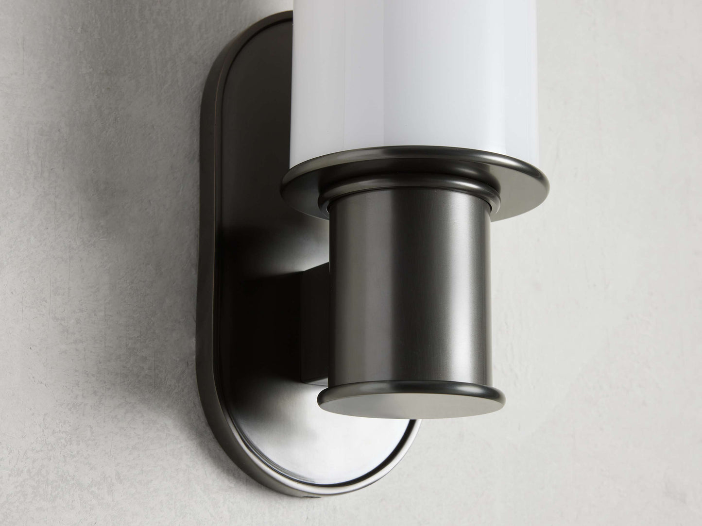 Harlin Bronze Wall Sconce in Milk