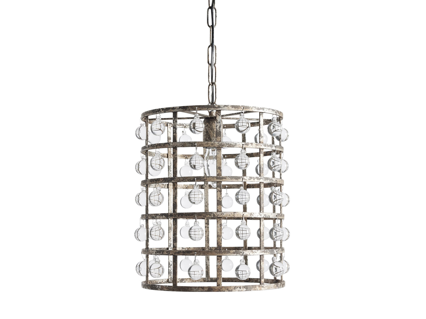 La Cage 12" Pendant in Silver Clay