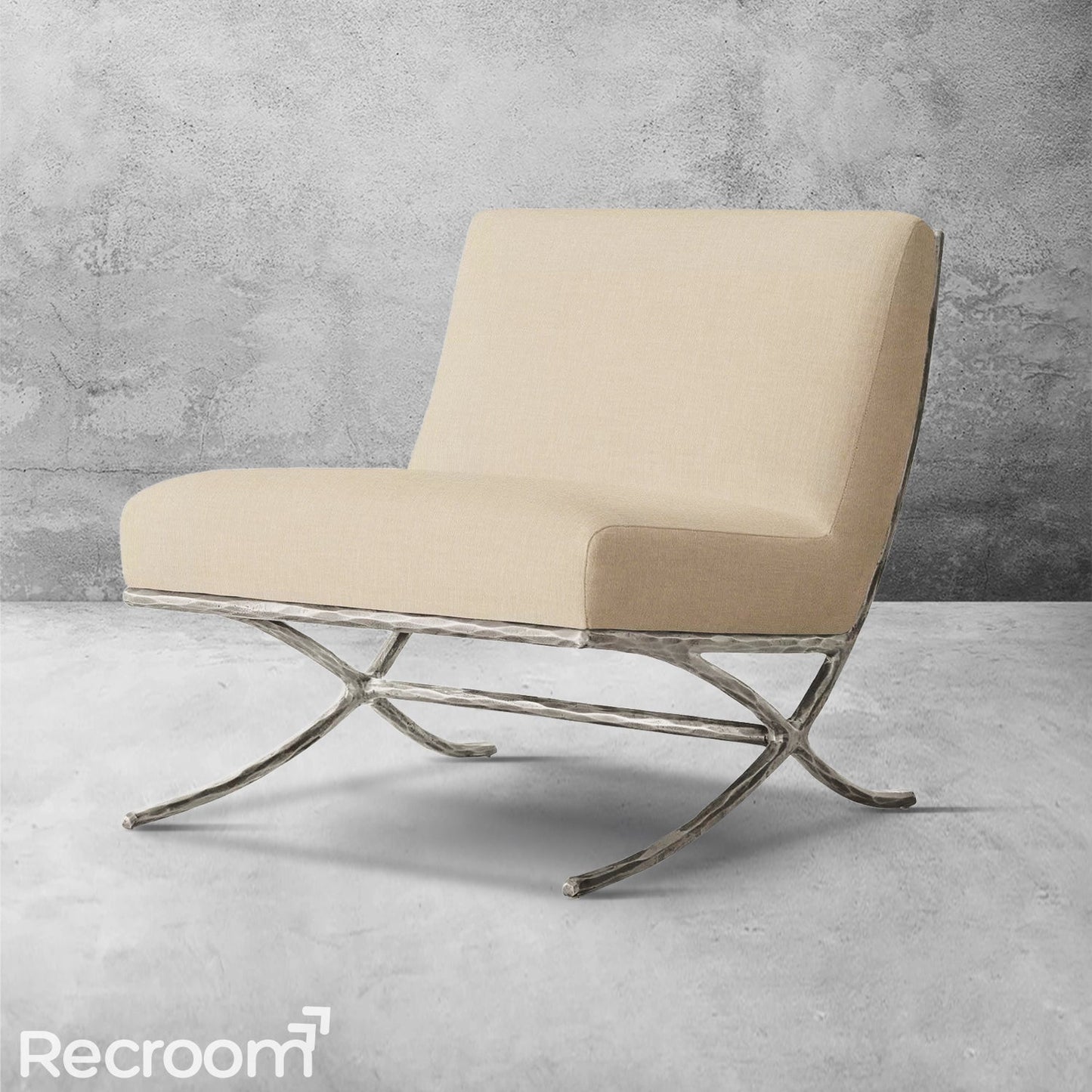 Thaddeo X-base Leather Slipper Chair