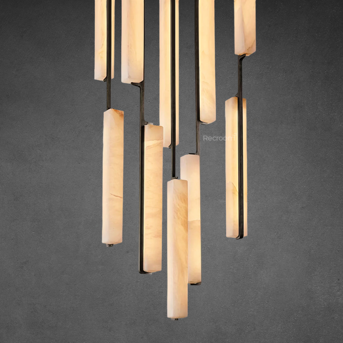 Auduben Alabaster Round Chandelier 24"