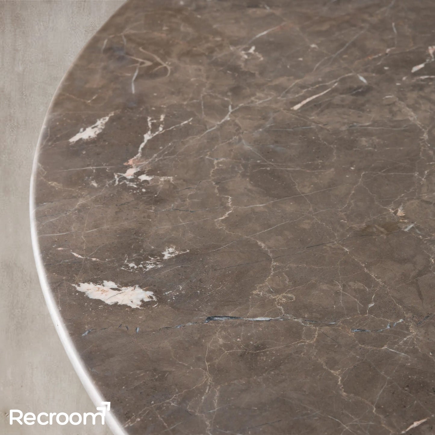 San Germani Round Stone Dining Table with Dauphine Base