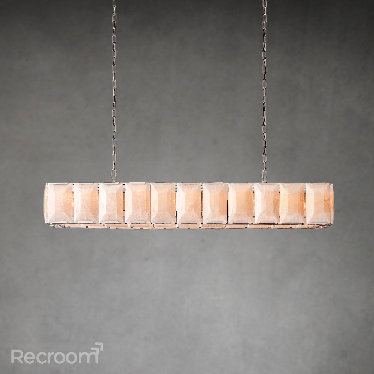Harllow Calcite Rectangular Chandelier 73"