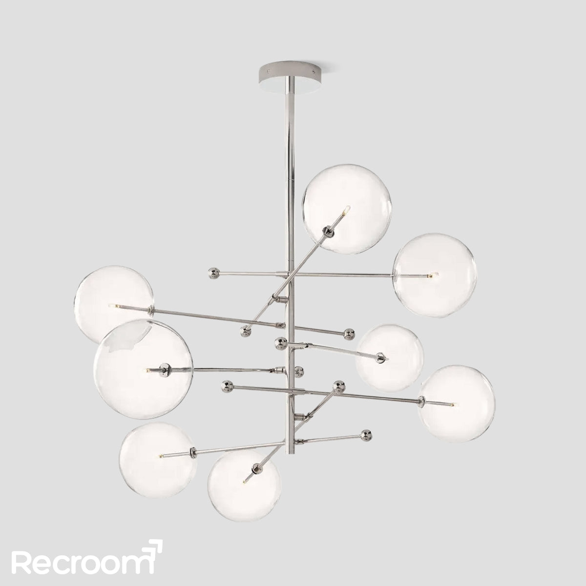 Glass Global Pendant Chandelier 79''