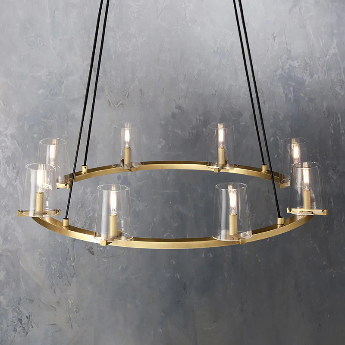 Pauillyc Clear Glass Round Chandelier 36" 48" 60"