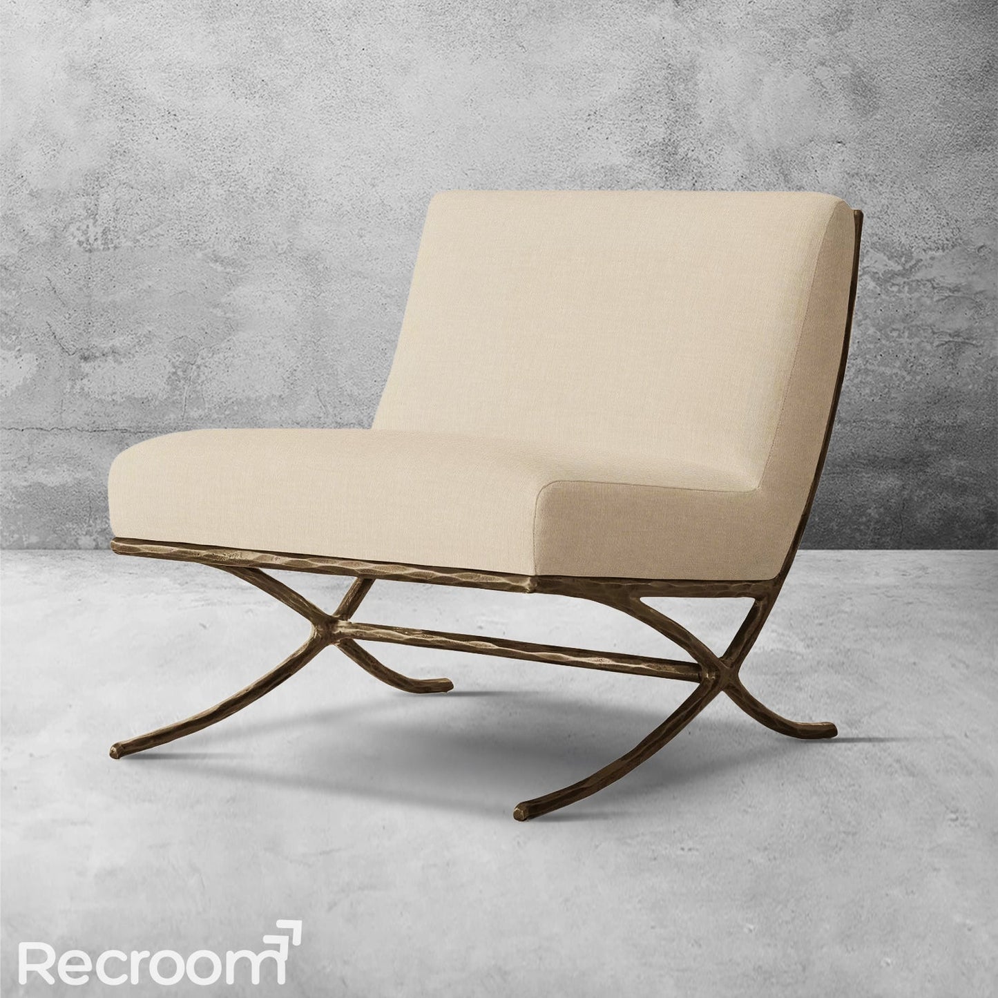 Thaddeo X-base Leather Slipper Chair