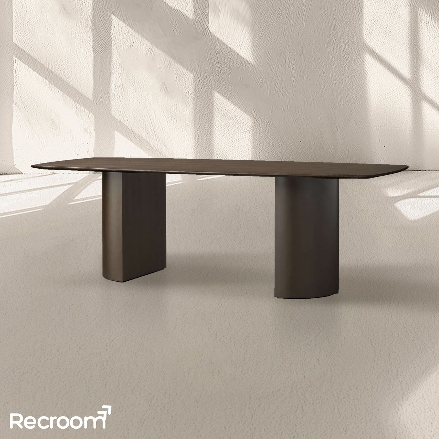 San Germani Wood Dining Table with Dauphine Base