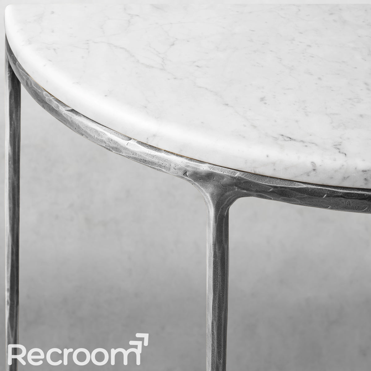 Thaddeo Marble Demilune Console Table