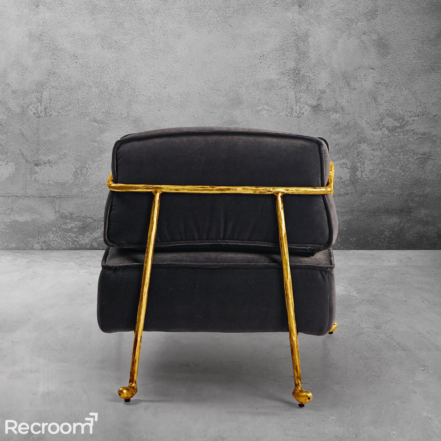 Thaddeo Gray Velvet Armchair