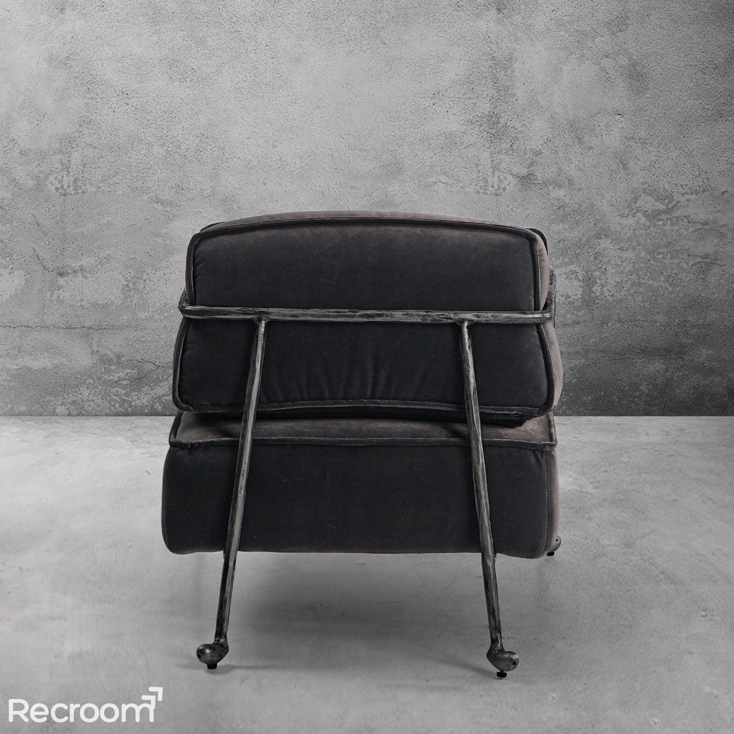 Thaddeo Gray Velvet Armchair