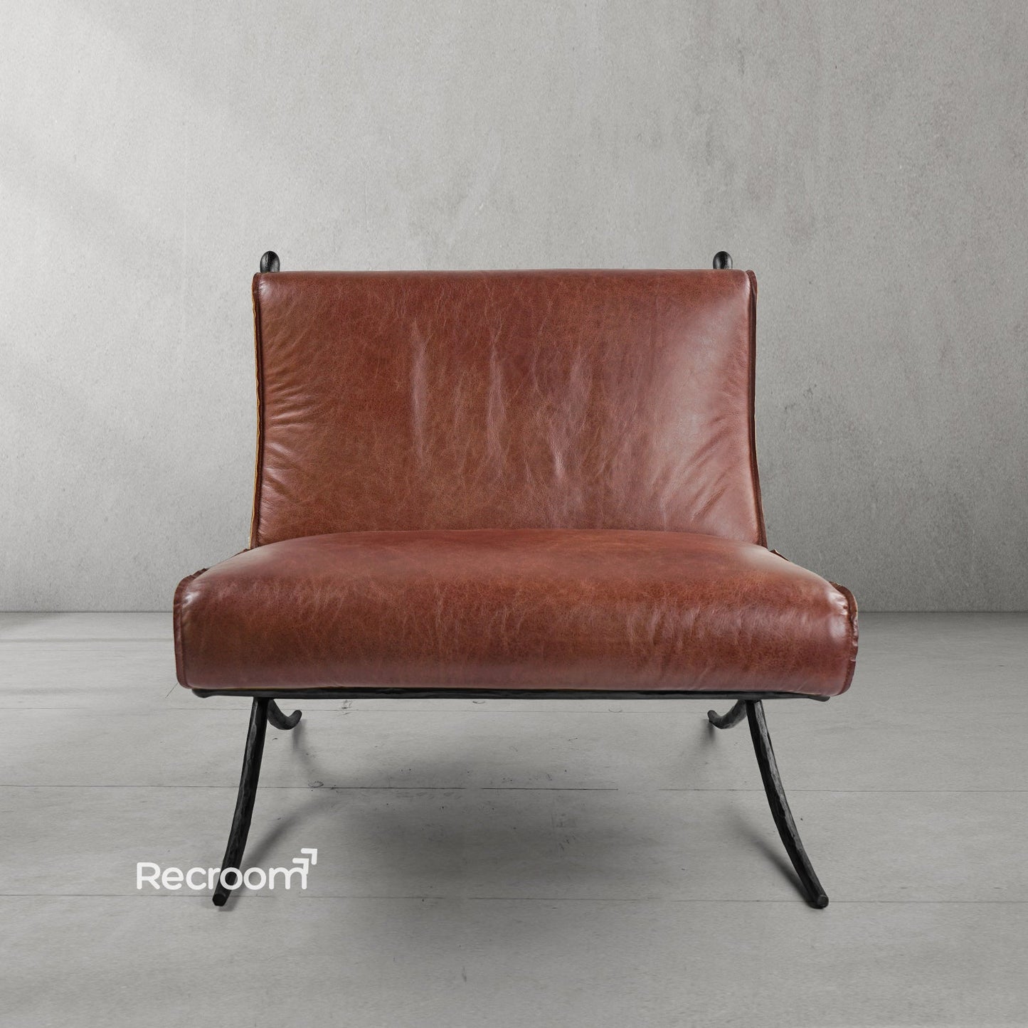 Thaddeo Vintage Leather Lounge Chair