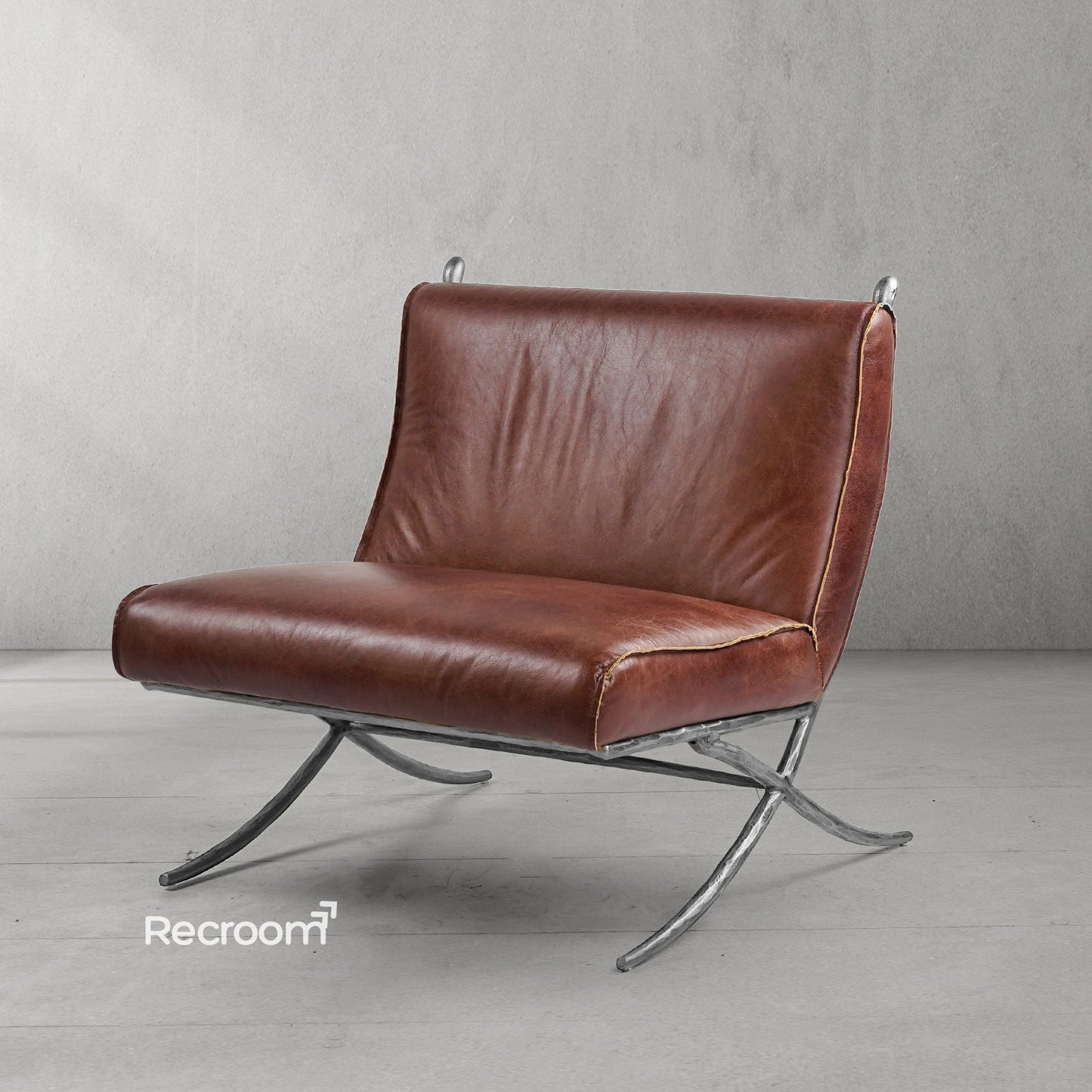 Thaddeo Vintage Leather Lounge Chair