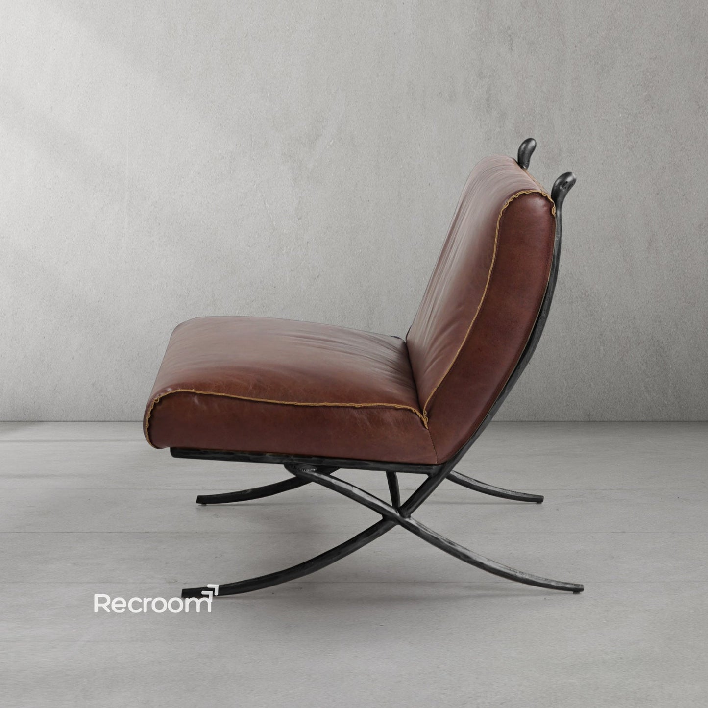 Thaddeo Vintage Leather Lounge Chair