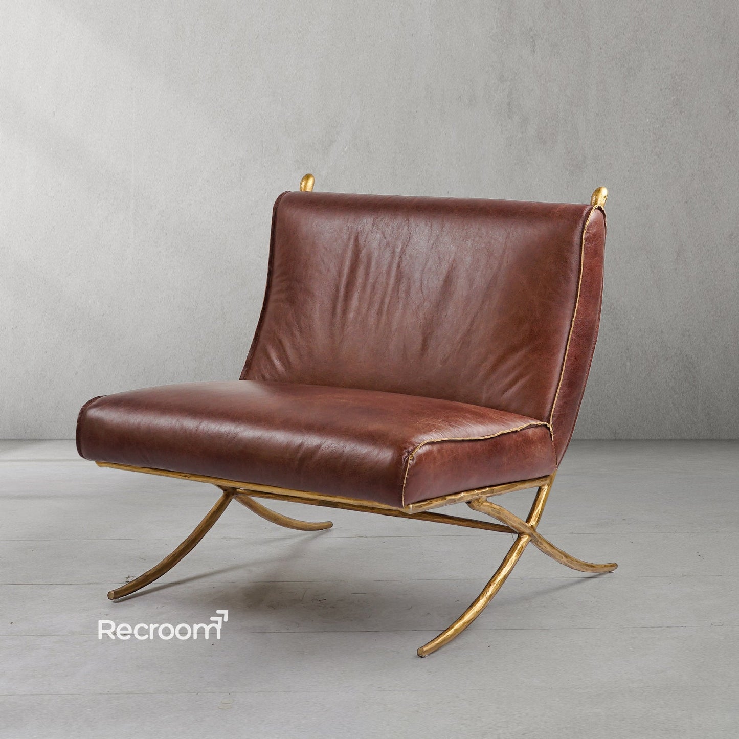 Thaddeo Vintage Leather Lounge Chair